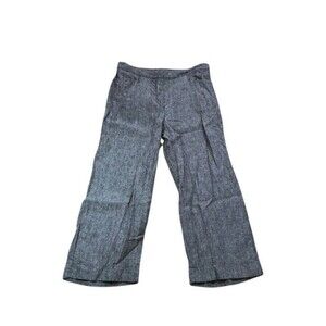 J. Jill Linen Love Linen Womens Size Medium Cropped Pants Pull On Lagenlook Wide